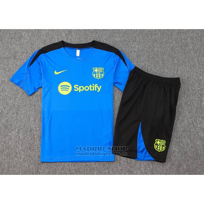 Chandal del Barcelona Manga Corta 2024-2025 Azul - Pantalon Corto